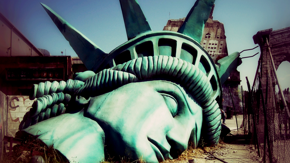 Statue of Liberty Down in the Sales Lane Apocalypse