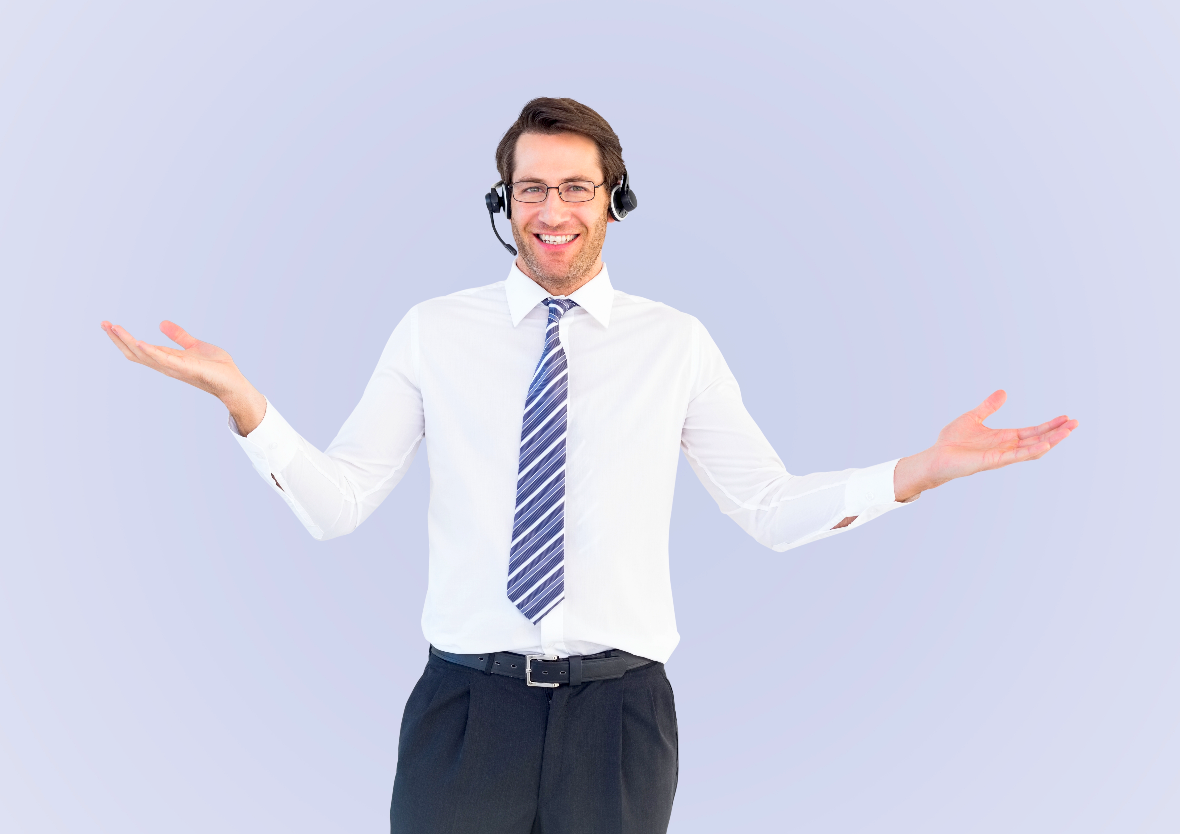 Young white male in the saleslane wondering how many cold calls he should make